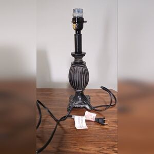 Antique-Style Black Table Lamp Base